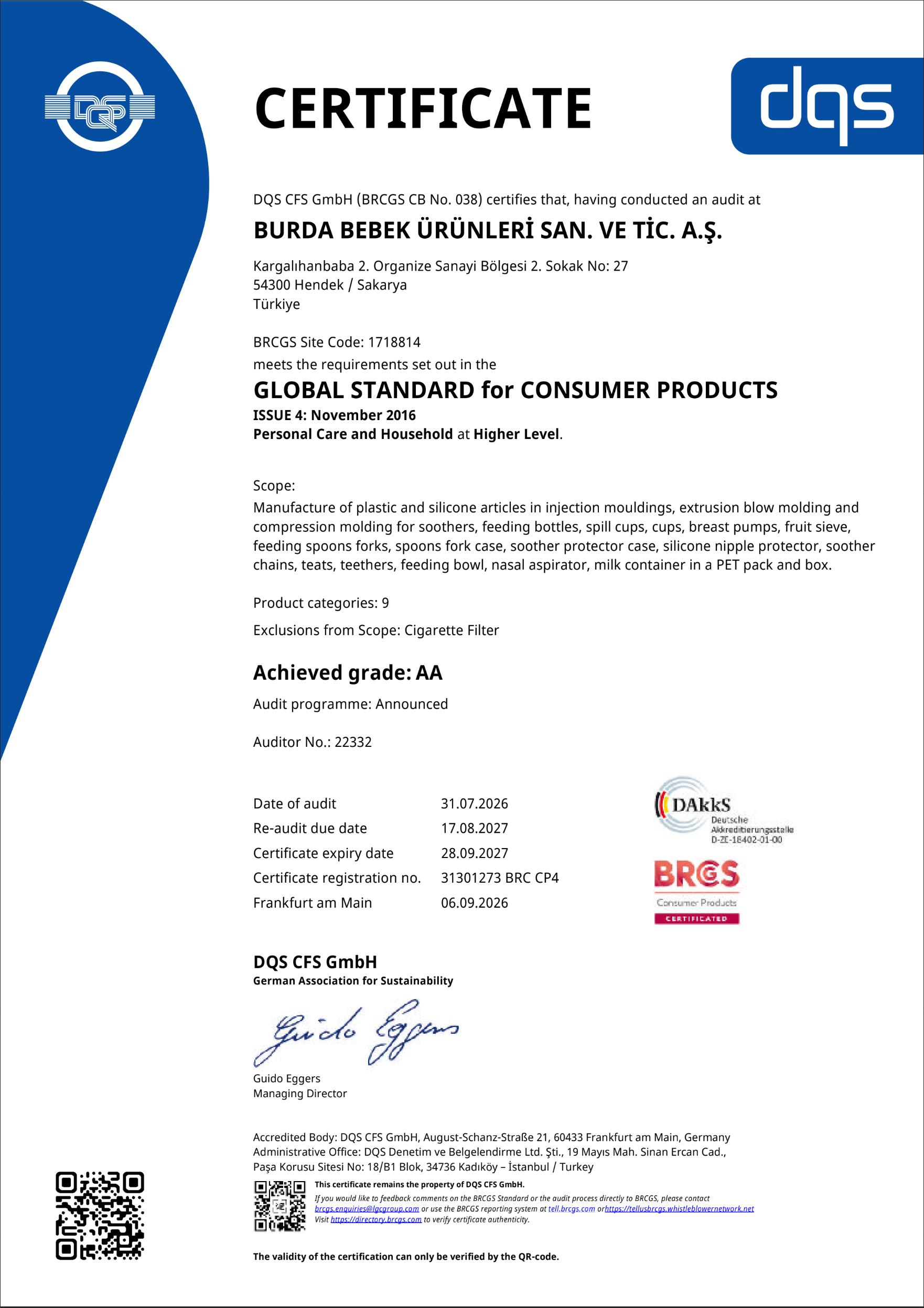 Certificate